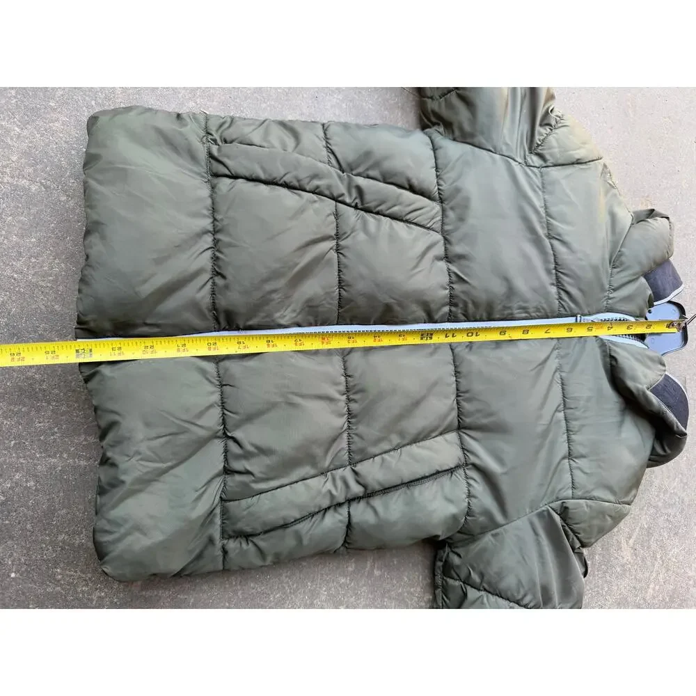 Michael Kors Girls Size 8 Olive Green Hooded Puffer Jacket Winter Coat